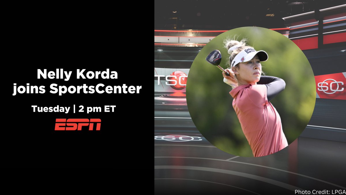 Following 4 consecutive @LPGA wins, @NellyKorda joins Tuesday's 2p ET edition of @SportsCenter

April 18-21, @ESPNPlus will stream Featured Group coverage of @Chevron_Golf - #LPGA's first major of the year
