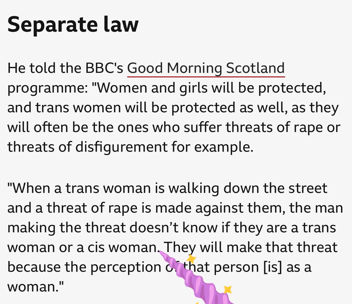 Dear First Minister @HumzaYousaf, I object to you referring to Scotland’s 2.8 females as ‘cis’. We are NOT a subset of our sex class - ‘woman’ does not require a qualification. Nor are there several varieties of women and for you to suggest otherwise is hateful. Yours, An…