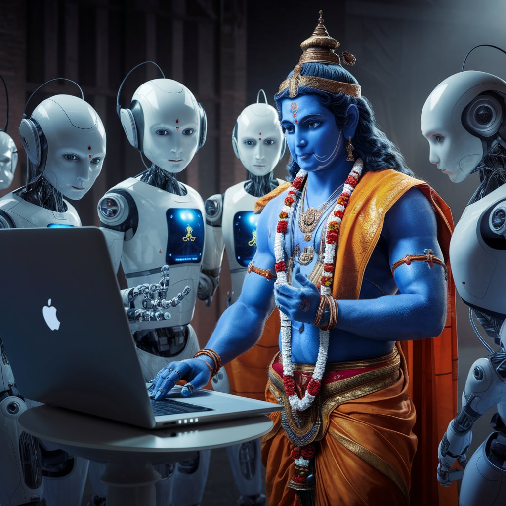 ARsiddipetme's tweet image. &quot;With Lord Ram as the mentor, AI tools in robotics become instruments of divine grace, spreading love and kindness in the world.&quot;@siddipetme #DivineAI #LovingRobotics #Gururam #compassionateAI #EthicalAi