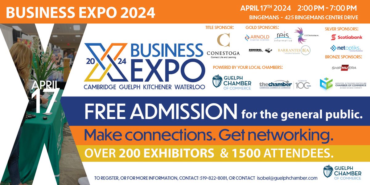 🤝Join us tomorrow for our 2024 Business Expo!🚀 Network with industry professionals & potential clients at the #2024BusinessExpo in partnership with @GKWCC and @My_Chamber Free admission to public.✨ 🗓️Wednesday, April 17, 2024 2pm-7pm at Bingemans. #Networking #BizExpo2024