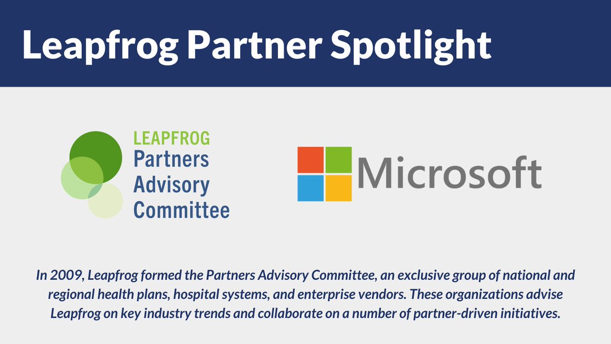 Thank you for being a Partner Advisory Committee member, @Microsoft! To learn more about the Partners Advisory Committee, visit our site: ow.ly/5ChE50R28yR