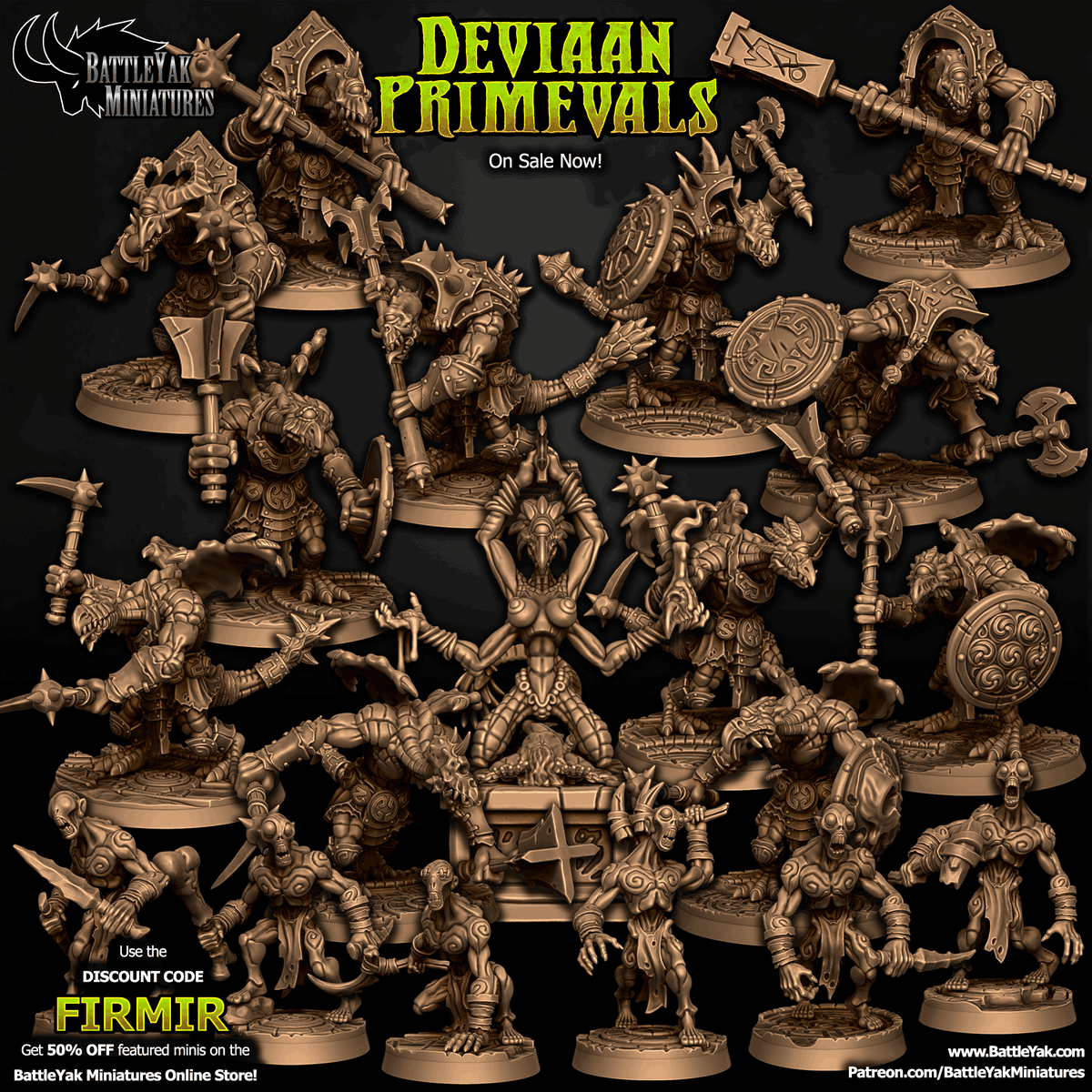 The latest sale from Battle Yak Miniatures is available now! battleyak.com #3dprinting #tabletopgaming #3Dsculpting #dnd #pathfinder #wargaming #ttrpg #fimir #eldritch