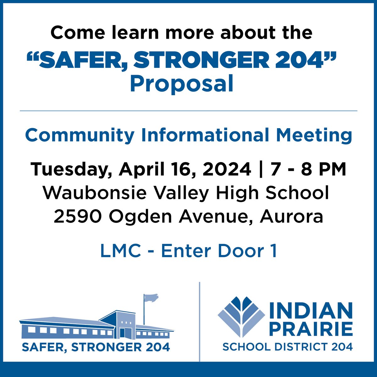 Indian Prairie 204 (@ipsd204) on Twitter photo Join us tonight at Waubonsie Valley High School to learn more about the "Safer, Stronger 204" Proposal! <a href="/WaubonsieValley/">Waubonsie Valley HS</a> Join us tonight at Waubonsie Valley High School to learn more about the "Safer, Stronger 204" Proposal! <a href="/WaubonsieValley/">Waubonsie Valley HS</a>