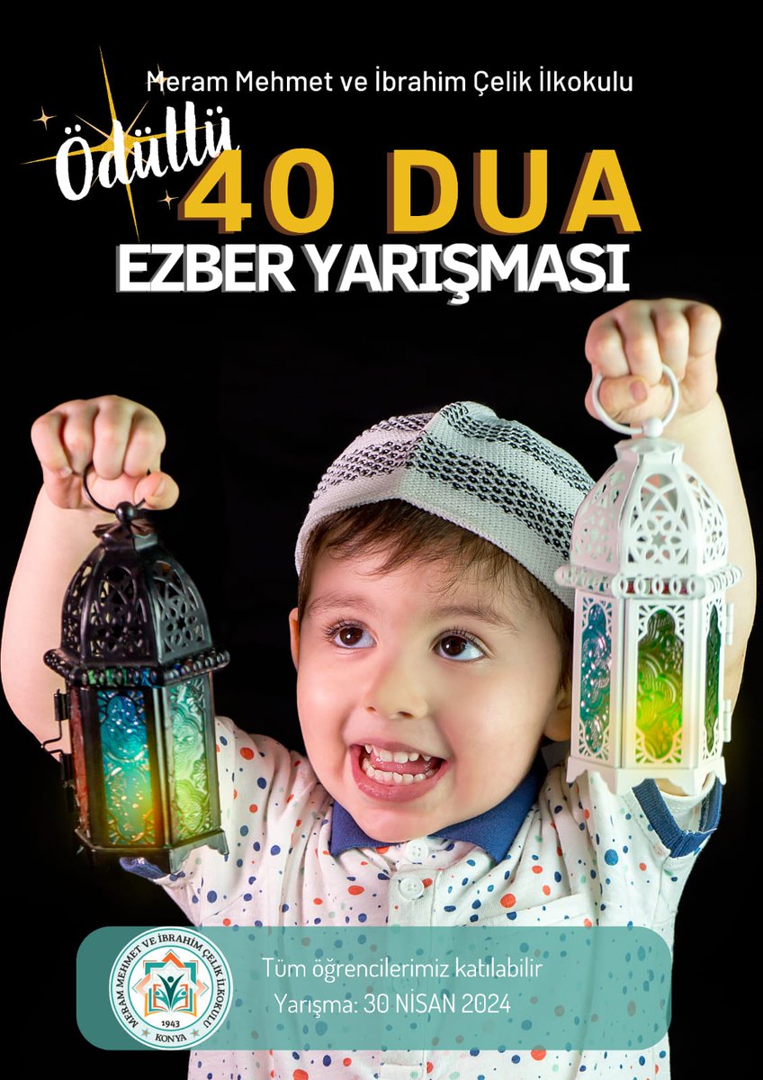Öğrencilerimize yönelik Ödüllü 40 Dua Ezber Yarışmamız <a href="/micelikilkokulu/">Mehmet İbrahim Çelik İlkokulu</a> <a href="/sadiyeyilmaz/">Şadiye Yılmaz</a>