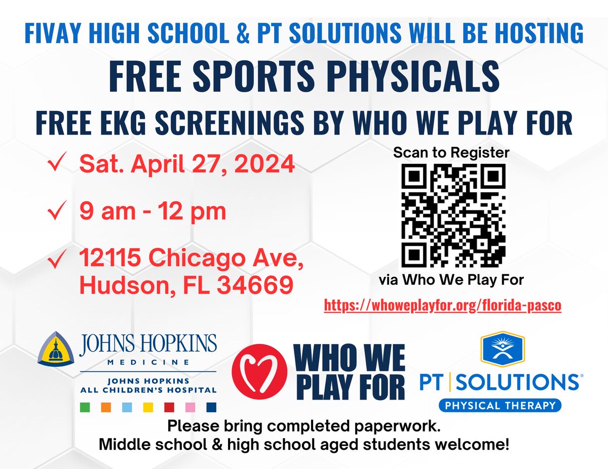 Free, free, free! Don’t miss out on this opportunity to get your physical completed for free.