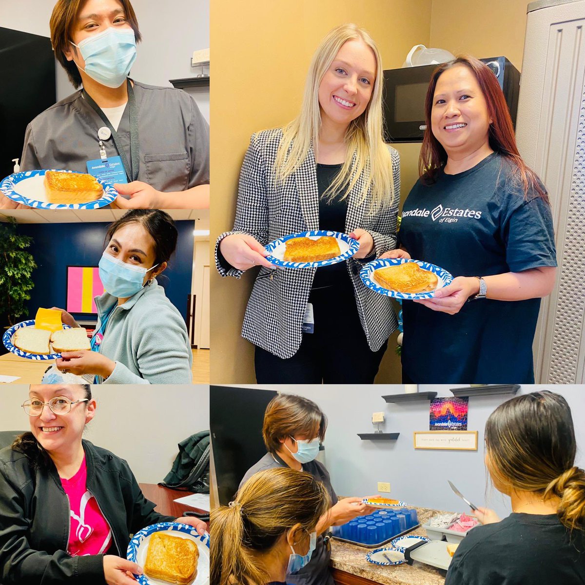 Aeofelgin's tweet photo. 🎉🧀🎉 We had a great time celebrating National Grilled Cheese Day! 🧀✨ 
Staff and residents came together to make their own delicious grilled cheese sandwiches and indulged in the cheesy goodness! 🧀🤤
#NationalGrilledCheeseDay #CheesyGoodness #NursingHomeCelebrations 🧀🎉 https://t.co/sy2nZS5epr