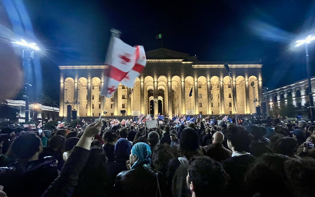 We are standing strong for democracy and freedom in Georgia! ✊

Russian influence will never prevail in our nation 🇬🇪 

Location: Parliament of Georgia 

#FreedomFighters #Georgia #freedom