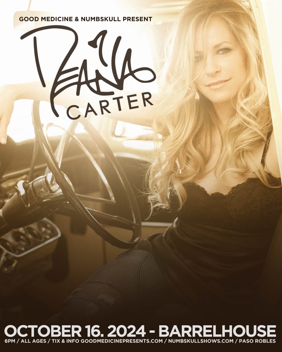 JUST ANNOUNCED - @DeanaSings at @BarrelHouseBeer Amphitheater October 16th! Tickets on sale Friday April 19th at 10am: tickets.goodmedicinepresents.com/e/deana-carter

@NumbskullShows #goodmedicine #barrelhousebrew #pasorobles