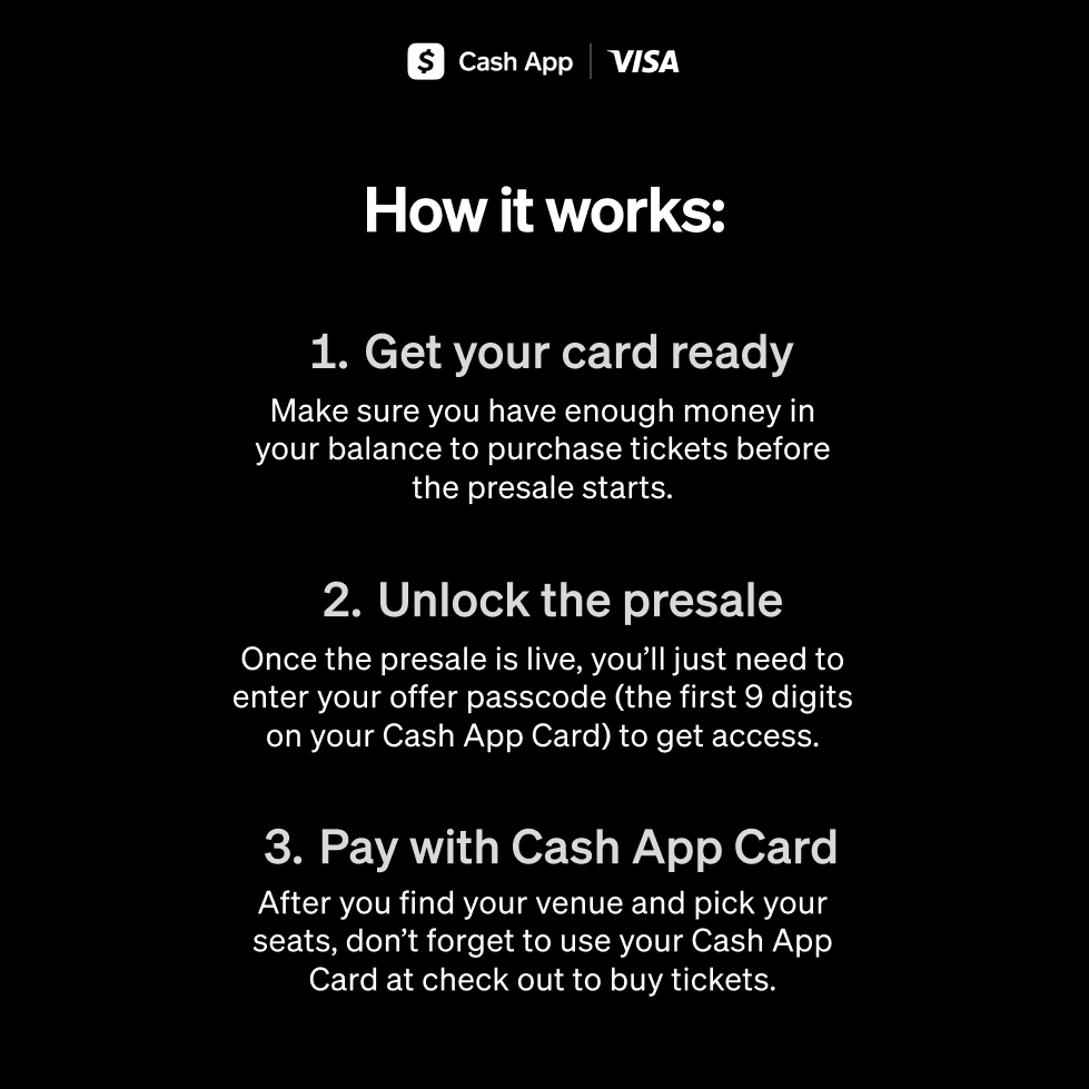 Unlock the @1future and @MetroBoomin ticket presale with your Cash App Card. The #WeTrustYouTour presale starts tomorrow, April 17th at 10am local time.