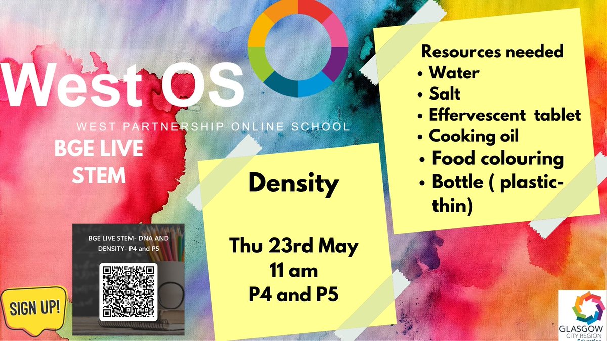 BGE LIVE! Sign ups are coming in extremely fast! WOW! Have you signed up yet? What are you waiting for? Sign up now👇 🥼🧪STEM- DNA and Density- 9th & 23rd May -forms.office.com/e/zBNnAnEi8r 📷