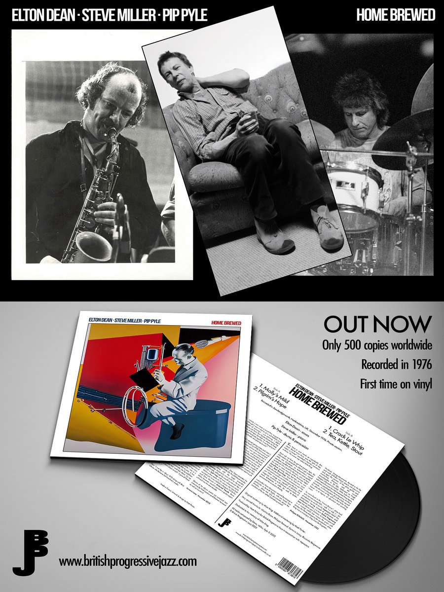 Elton Dean · Steve Miller · Pip Pyle - Home Brewed. Limited edition LP. Only 50 copies remaining. Now only £15 A must-have for fans of Soft Machine, Gong, Hatfield and The North, In Cahoots, and the Canterbury scene in general. britprogjazz.bandcamp.com/album/home-bre… #Jazz #JazzRock #JazzFusion