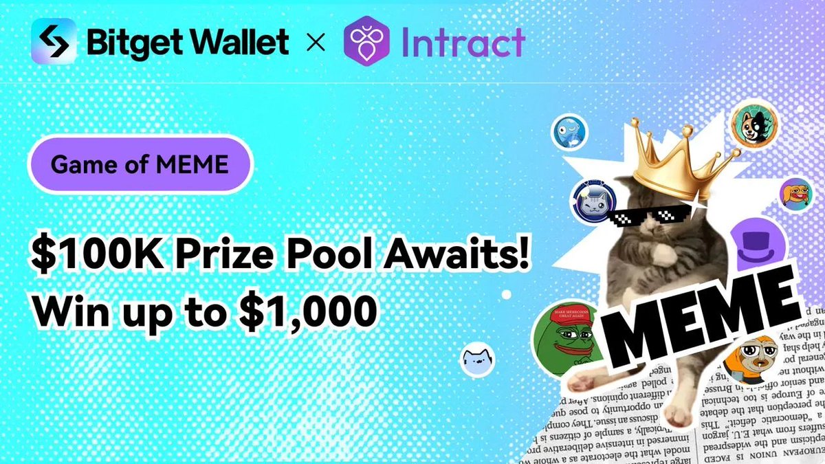 $1000 for making memes? HODL my beer 🍺

<a href="/BitgetWallet/">Bitget Wallet 🩵</a>'s Game of MEME is now live on Intract with a whopping $100K prize pool. 

The mightiest meme lords will win $1000. Will you be one of them? 

Unleash your #memeativity now: link.intract.io/100K

$MEOW
