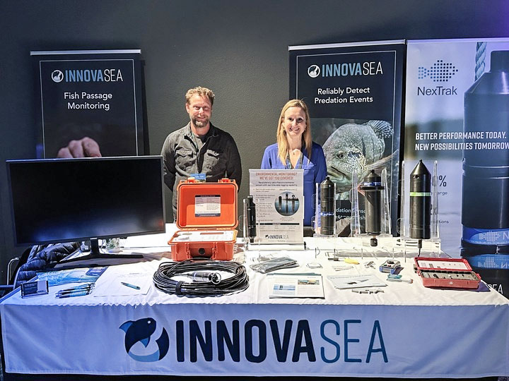 Innovasea's tweet photo. Join us at #FreeFlowConference in Groningen, The Netherlands, until April 17! Chat with Andre and Amy at our booth to learn how our acoustic telemetry solutions can be used for your next research project. https://t.co/TdqgKWQyCo