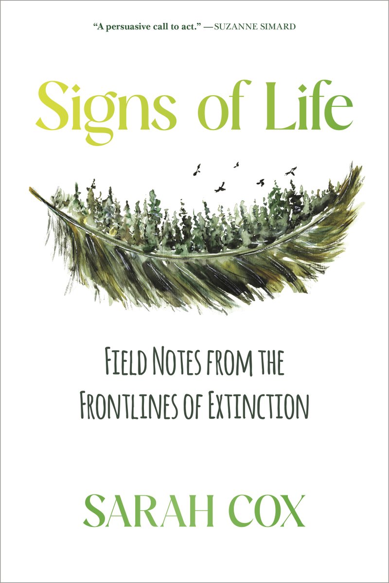 It's pub day for my new book, Signs of Life! Excited to see this out in the world - grateful to everyone who helped tell this story! @goose_lane #bcpoli #cndpoli #endangeredspecies @WWF @WWFCanada @goose_lane @wildernews @WCS_Canada @ecojustice_ca @EndangeredEcos @AncientForestBC