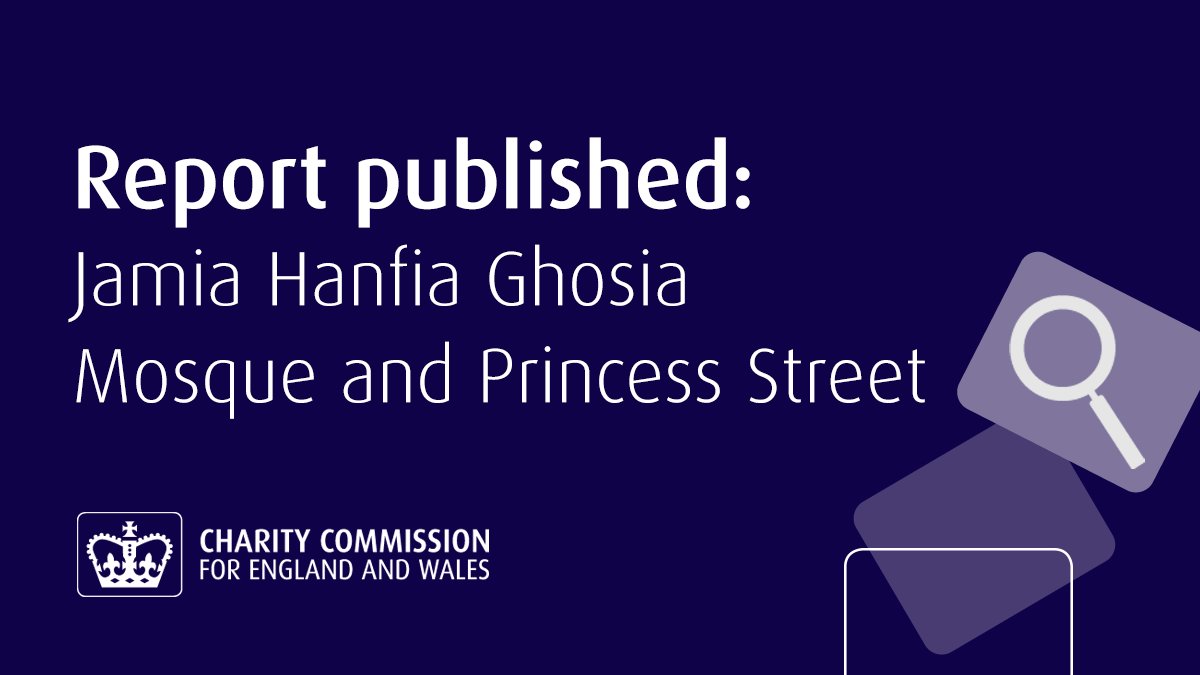 We've concluded our inquiry into Jamia Hanfia Ghosia Mosque and Princess Street Resource Centre. We identified serious administration and management issues by former trustees, including not holding valid elections. Read more: gov.uk/government/new…