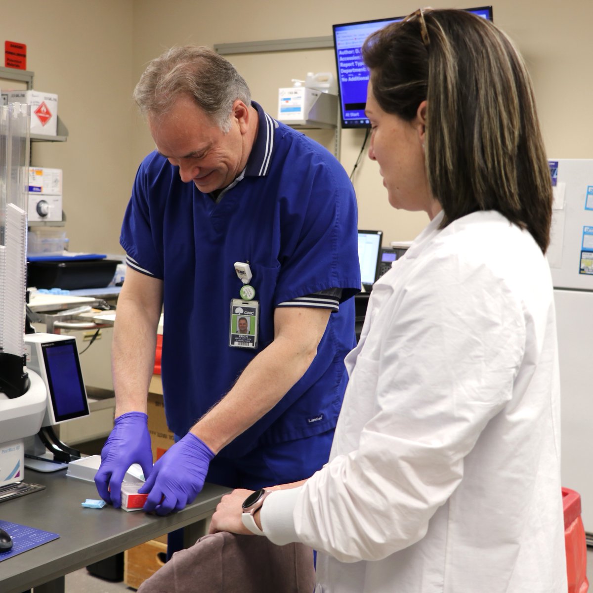 Histotechs, Erich and Mandy, work closely with our pathology team around the clock to help your physicians accurately diagnose the diseases and conditions that could be affecting you. #LabWeek #ThankYou #LaboratoryProfessionals