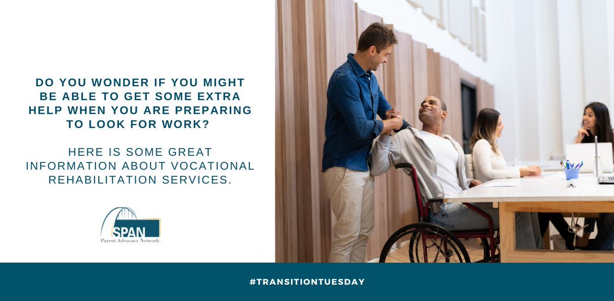 #TransitionTuesday: If you have a disability that makes employment hard for you, you may be eligible for services to help you prepare for, obtain, and maintain a job.

Learn more about who is qualified and how to apply: careeronestop.org/ResourcesFor/W…

#InclusionMatters #EqualOpportunity