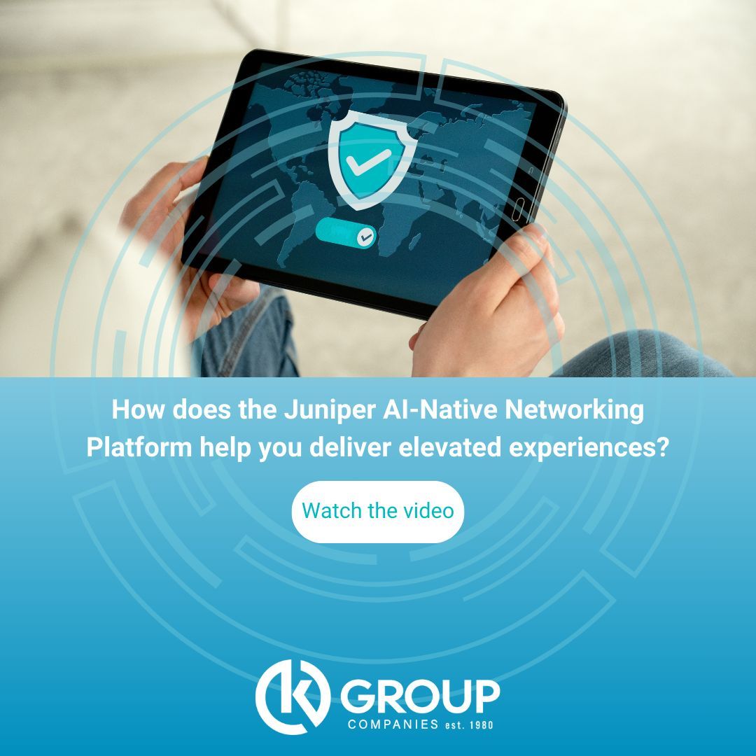 kgroupcompanies's tweet photo. Want to reduce: 

🛜 Wi-Fi tickets? 
🚶 On-site network visits? 
⏱️ Network deployment time?  

Watch this quick video to see how Juniper’s new AI-Native Networking Platform delivers elevated experiences: https://t.co/kwzW0eqZz7 

#NetworkingEfficiency #AIPlatform https://t.co/3FtrckP7Hx