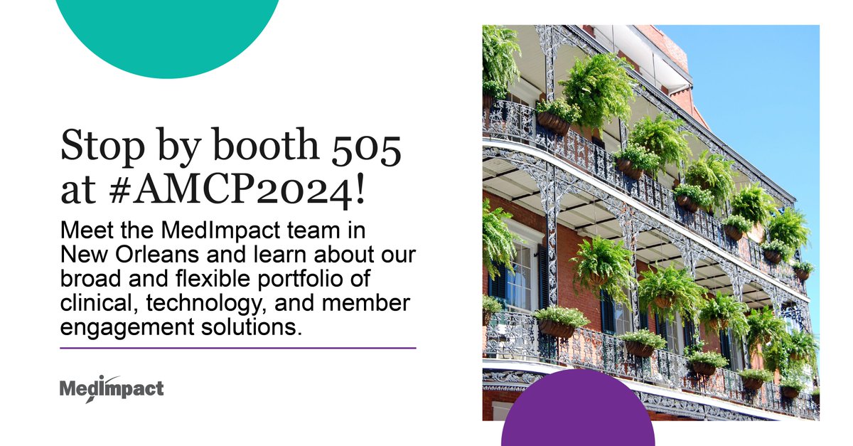 The nation’s largest independent #health solutions and technology provider is at #AMCP2024. Stop by booth 505 to learn how our flexible portfolio of solutions gives #health plan sponsors control over their benefits. okt.to/zLBboZ #wearemedimpact #atruepartner @amcporg