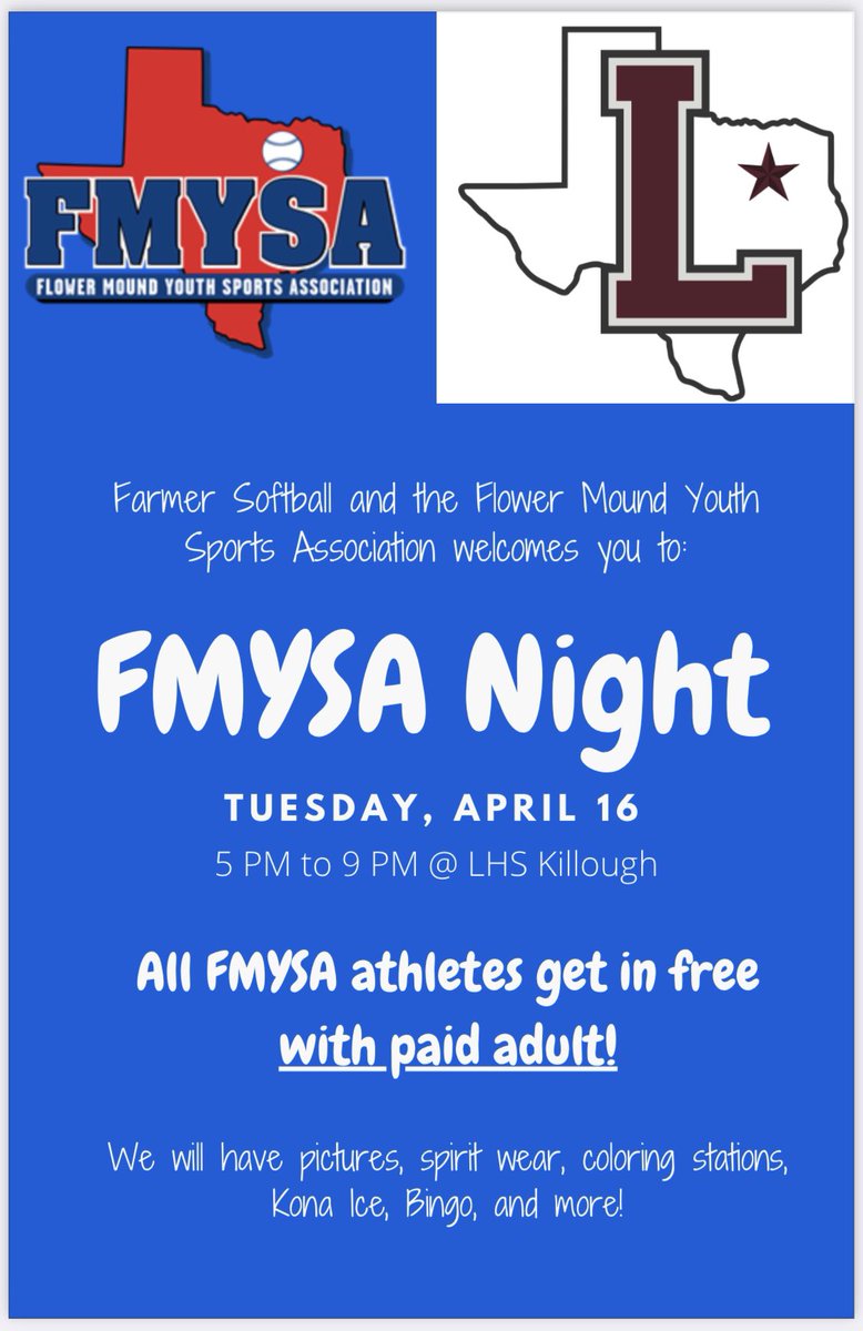 It’s a Farmer GAMEDAY!! Join us at HOME tonight as we take on Plano East! FMYSA night tonight, we can’t wait to see you! 📍Killough ⏰5:30pm JV, 7:15pm 🆚 Panthers #farmersoftball #thelew #softball #fmysanight #FarmerPrideNeverDies