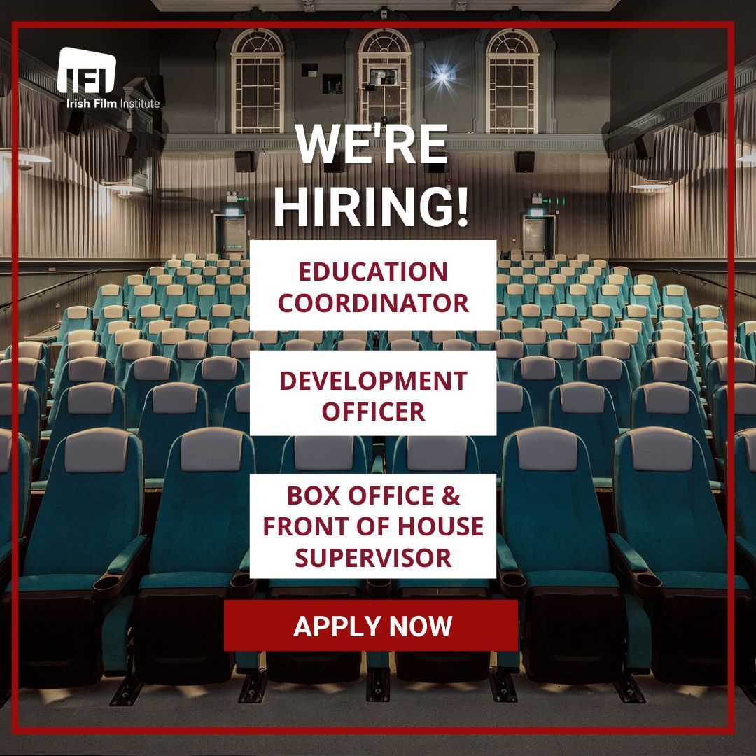 #nowhiring at the IFI 💼 📍 Education Coordinator 📍 Development Officer 📍 Box Office & Front of House Supervisor Apply here ➡ ifi.ie/about/jobs/