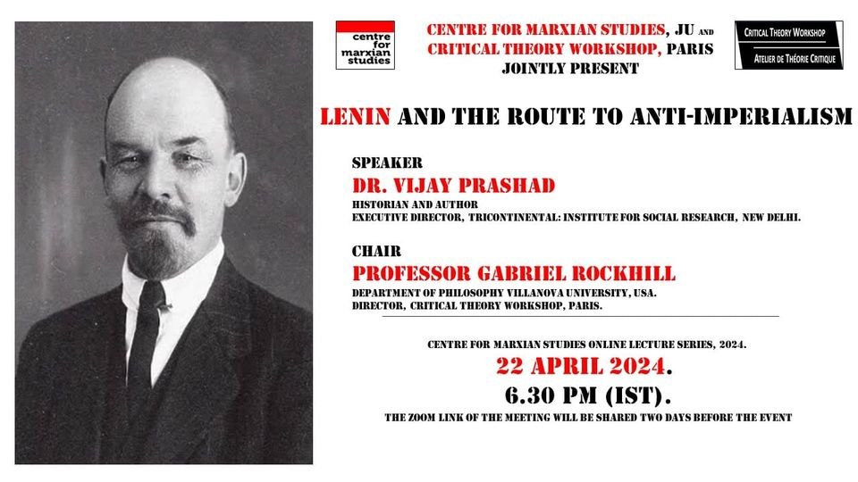 Join us for this lecture by @vijayprashad on #Lenin & anti-imperialism, co-sponsored by @CTW_ATC & the Centre for Marxian Studies. #Marxism Register here: facebook.com/share/p/m3KuSr…