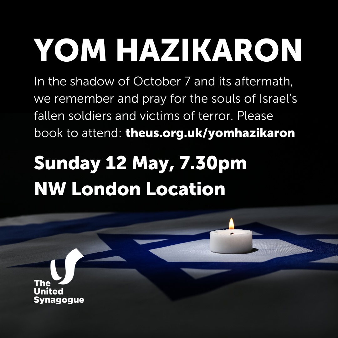 Join us in person on Sunday 12 May for Yom Hazikaron in the shadow of October 7. Book your free ticket now: theus.org.uk/yomhazikaron