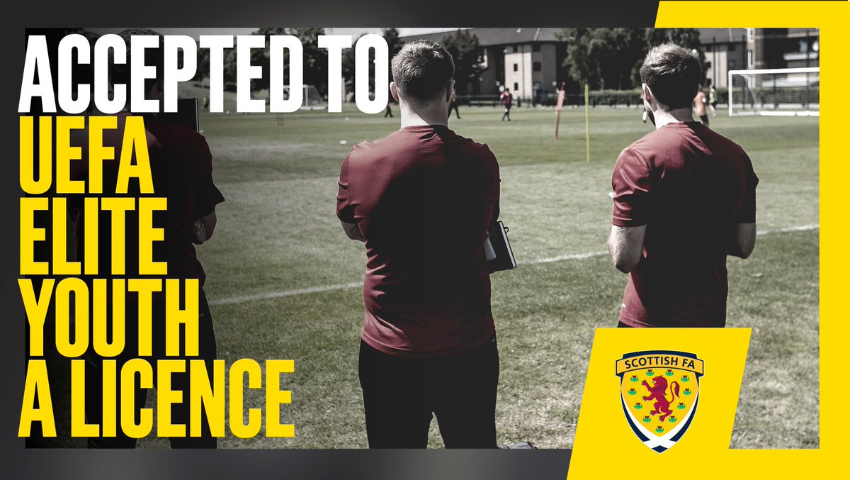 Just a few days back from Edinburgh on the UEFA A Licence and I’m delighted to hear that I’ve been accepted onto the UEFA Elite Youth A Licence cohort for 2024/25. A trip to Benfica in October and back to Oriam in November await! #ScottishFACoachEd