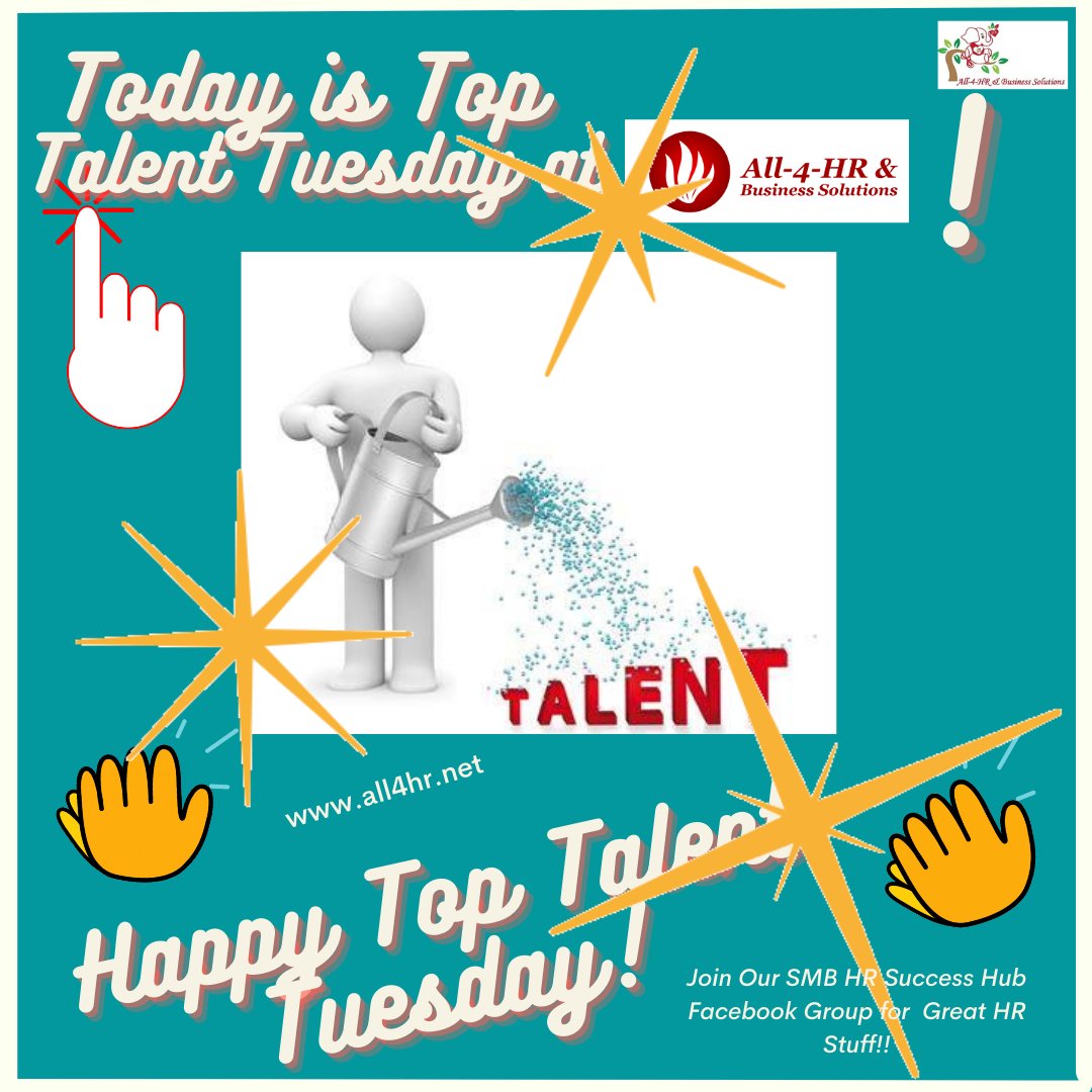 Happy Top Talent Tuesday!!! Join Me at 1:30 PM today. I am sharing Five Strategies and Initiatives to Foster a Stress-Resilient Work Culture #TrustAndCollaboration #hrconsulting #hradvice #HRM #stresssawarenessmonth