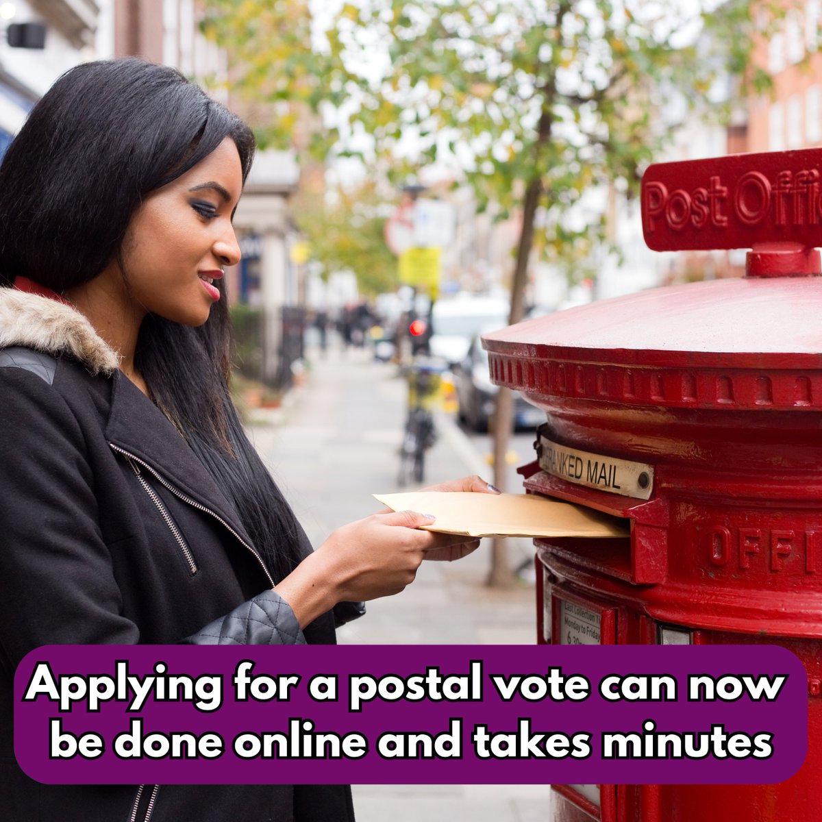 If you want to vote by post at the elections on 2 May, there is not long left to apply ✉️⏳ The deadline is 5pm today (17 April) and this applies to voting at the local elections, as well as the Police and Crime Commissioner election 🗳️👮 Apply ➡️ gov.uk/apply-postal-v…