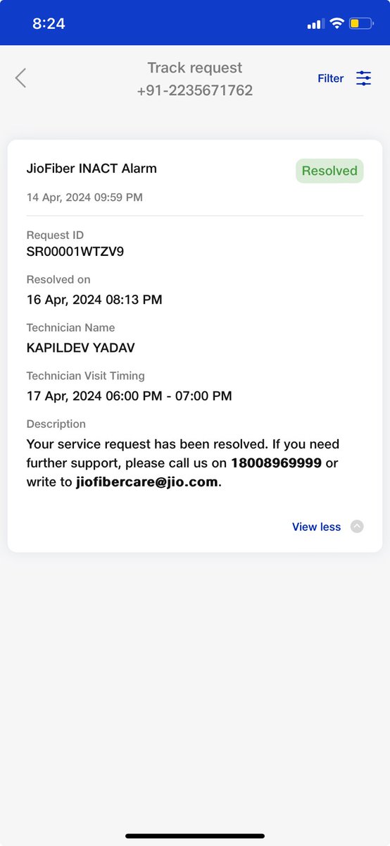 vinodsw2014's tweet photo. ⁦@JioCare⁩ ⁦@reliancejio⁩ ⁦@reliancegroup⁩ Resolved??? No visits no call ..what’s happening? ⁦@consumerforum_⁩ just received a message unable to reach .. sorry state of affairs. https://t.co/Bu9TvmzAjT