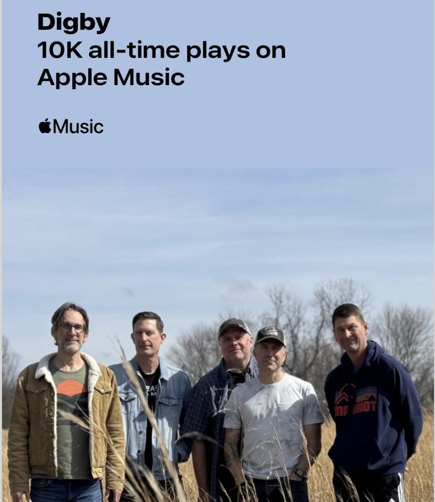 Thank you to all our listeners on @applemusic. We are overwhelmed by the reponse to our newest album, Happy Little Heartache! 
#digby #happylittleheartache #applemusic #applemusicplaylist