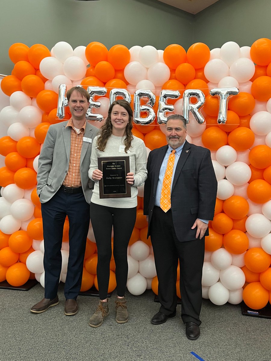 epp_tn's tweet image. Congratulations to Holly Brabazon and Matthew Longmire, who were recognized at the @UT_Herbert Annual Awards. Brabazon was recognized with the Graduate Student Global Leader Award and Longmire received the Outstanding Graduate Student Teaching Award. #epptn @UTIAg @UTKGradSchool