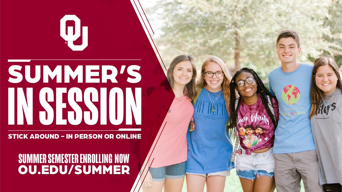 𝐈𝐂𝐘𝐌𝐈: Enrollment for OU's summer semester is now open! ☀️📚 Whether you want to get ahead, stay on track, or catch up on your studies, we've got you covered. Make the most out of your OU journey, and explore summer courses available to you! 🔗 ou.edu/summer