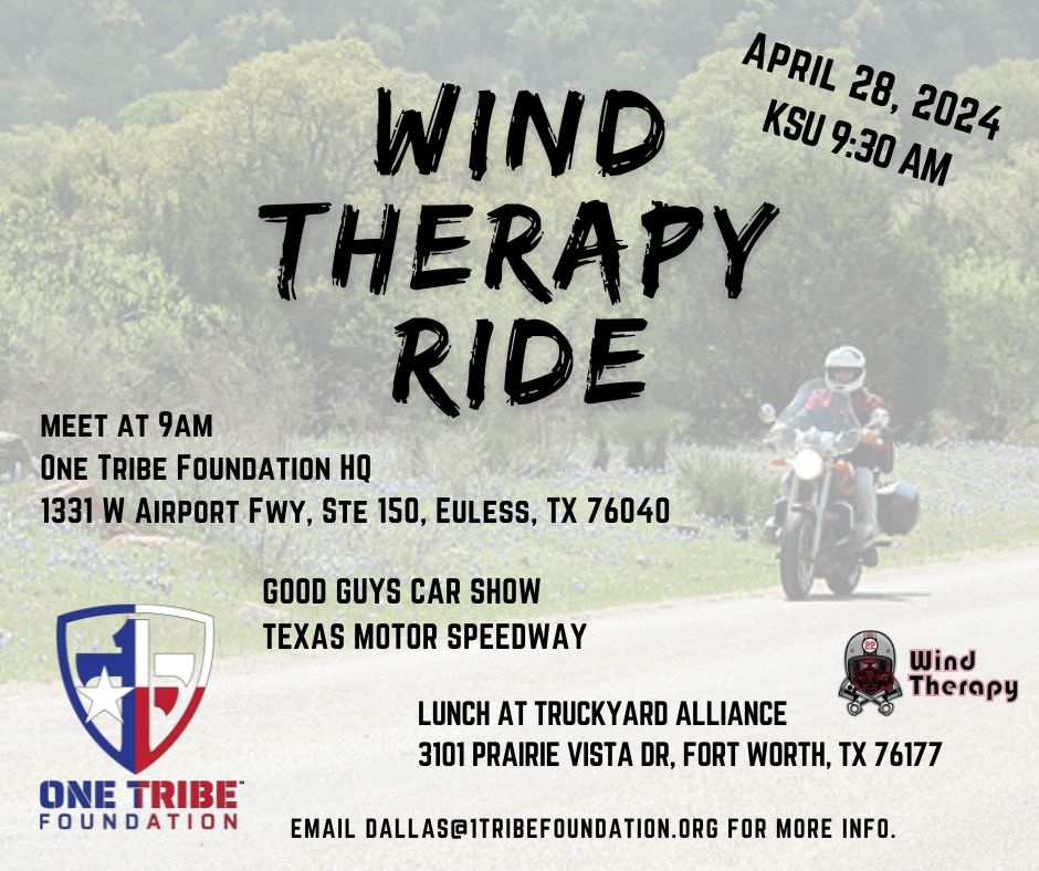 Join our Wind Therapy program TOMORROW! #OneTr1be #22KILL