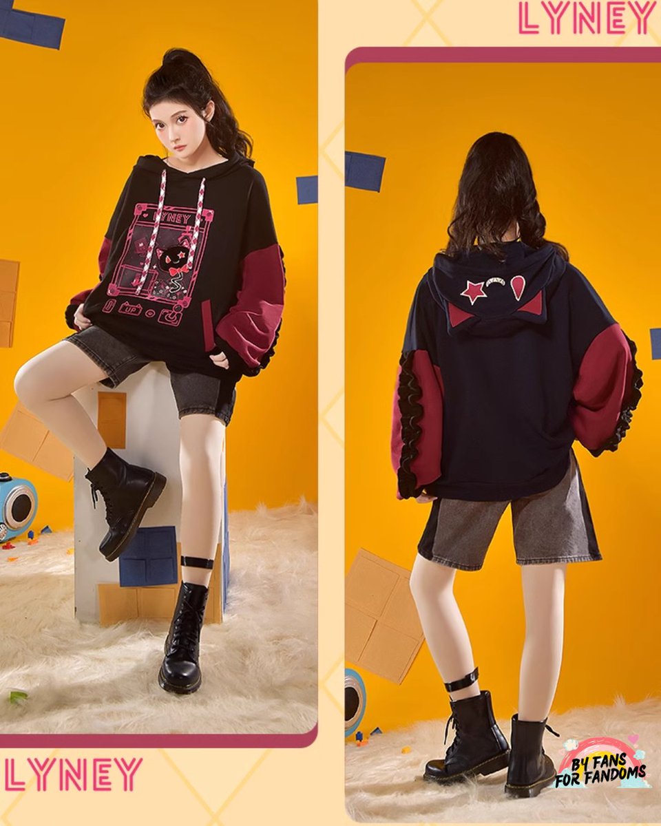 ByFansForFandom's tweet photo. Level up your wardrobe with the new #Lyney hoodie! #genshinimpact #lynette 
See more here: https://t.co/I6XPG4uExh https://t.co/Oajcj66SIJ