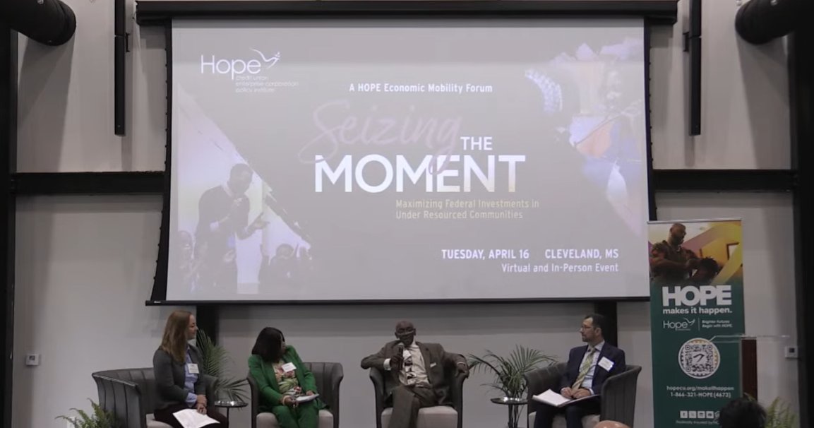 HOPE_Policy's tweet photo. 🤝🏿Community Perspectives Panel: Please welcome Mayor Evereth Stanton of Shaw, MS, Supervisor Gloria Dickerson, Sunflower County, MS, &amp; Emily Roush-Elliott, Social Impact Architect, Delta Design-Build Workshop.

Moderator: @EdSivak Chief Policy &amp; Communications Officer, HOPE https://t.co/zPMAyWqDM6