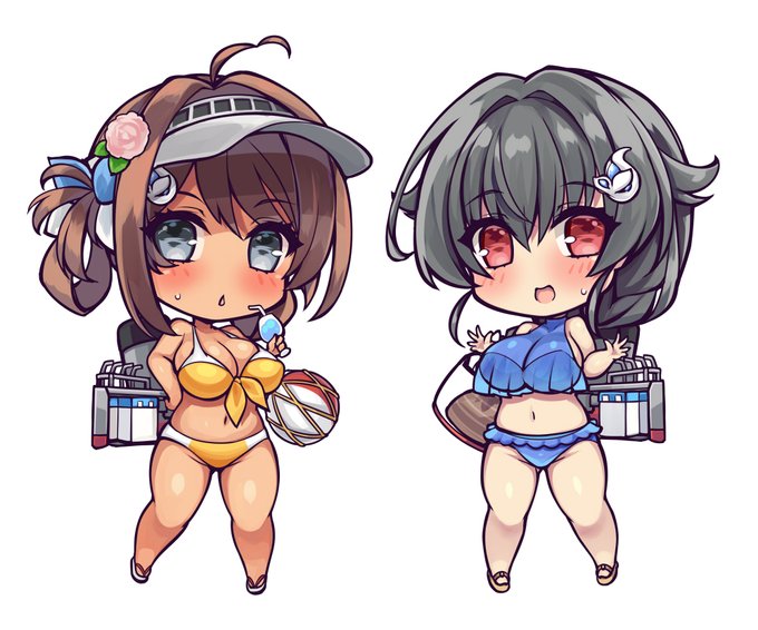 神戸かわさき11新作グッズになるっぽい迅鯨&amp;長鯨むちむちビキニ 