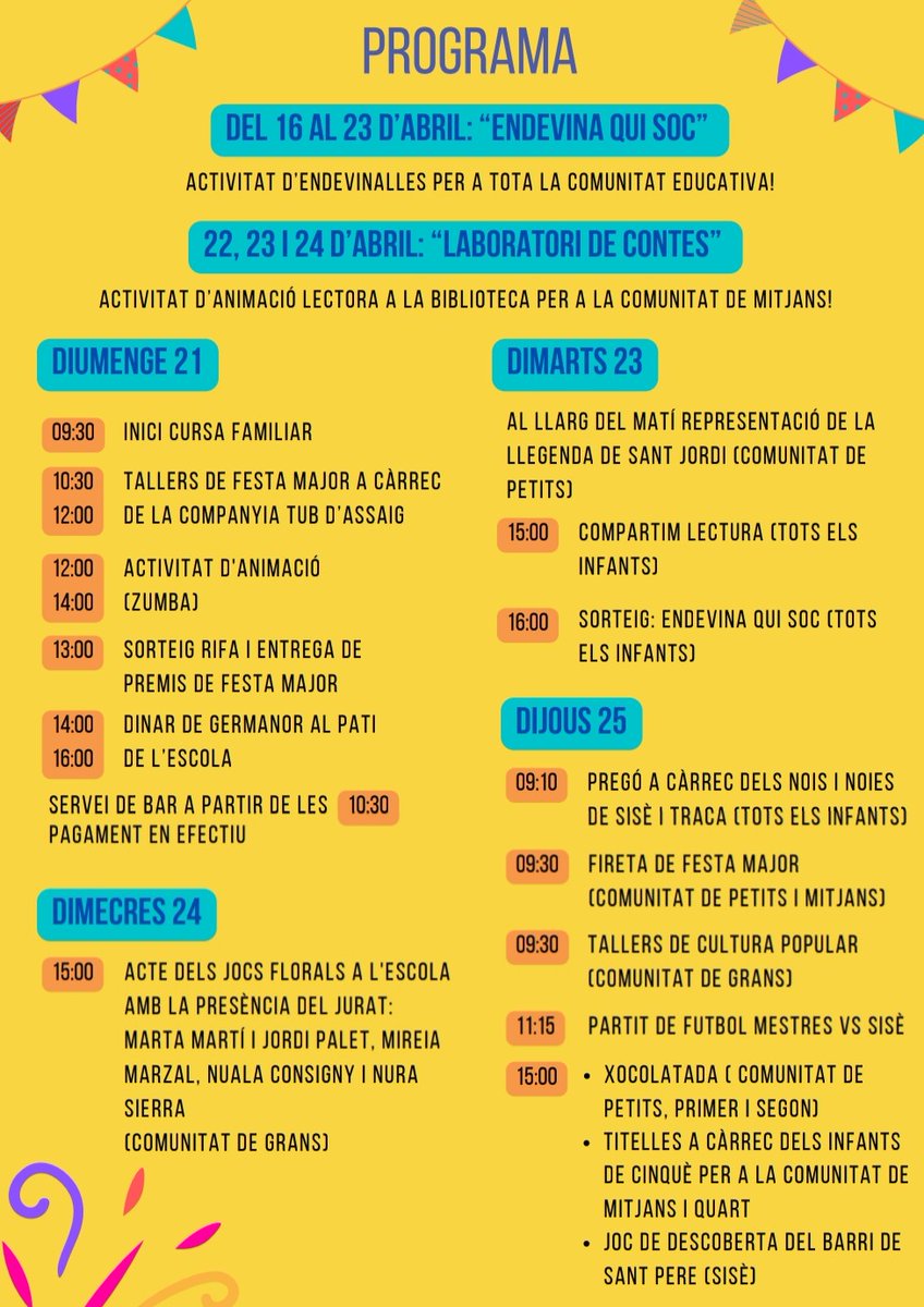 Festa Major. La Roda 2024. Del 16 al 23 d'abril.