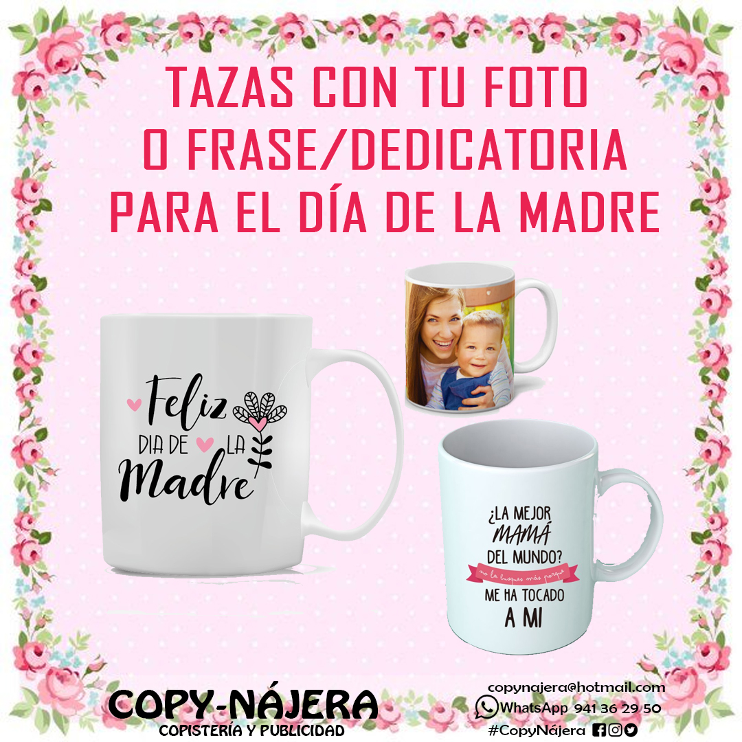 Por aquí te dejamos una idea para regalar el día de la madre!!
Taza de cerámica personalizada con tu foto o lo que quieras
Es chulísima!!

🖨️ #CopyNájera #Copistería #Fotocopias
#RegalosPersonalizados #RegalosOriginales #DíaDeLaMadre 

#Nájera