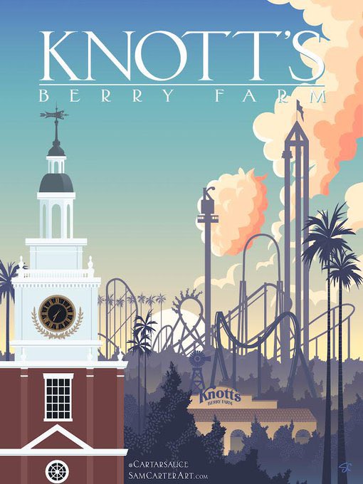 Took a while but GOOD NEWS! Another hot and fresh batch of my latest art print for @Knotts just got restocked at the Boysenberry Festival Art Show! Come grab one before the festival ends April 28.