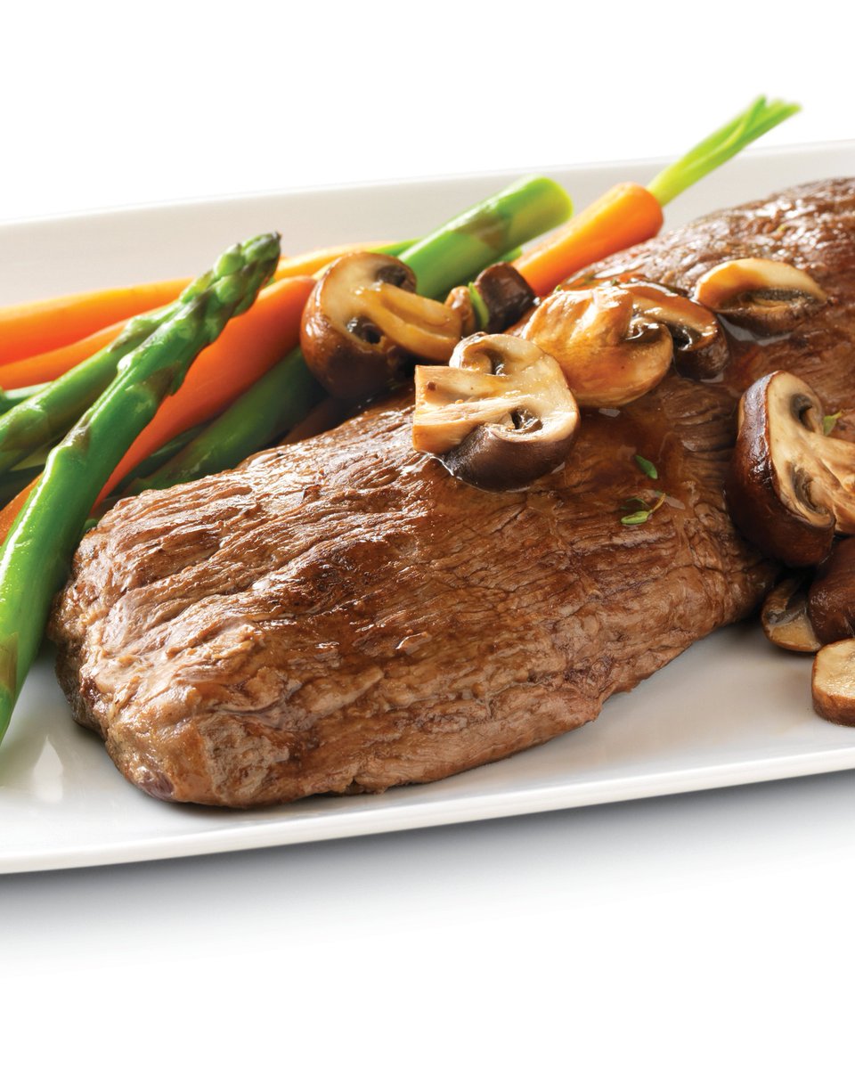 Have you ever heard of the Sierra Cut? If not, allow us to introduce you. Sierra Cut Steak with Mushroom-Thyme Sauce - biwfd.com/3TpY5W6 #BeefFarmersAndRanchers