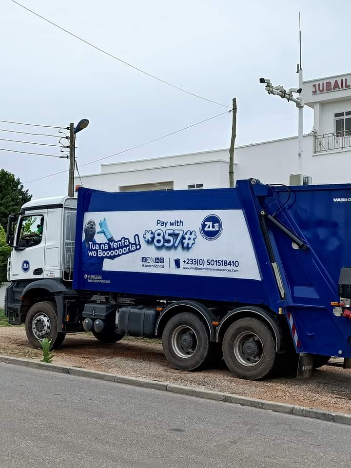 'Revolutionize waste management with *857#! Zoomlion Ghana Limited puts the power in your hands to pay for waste collection seamlessly. Together, let's build a cleaner future for Ghana. #GetABin @ZoomlionLtd