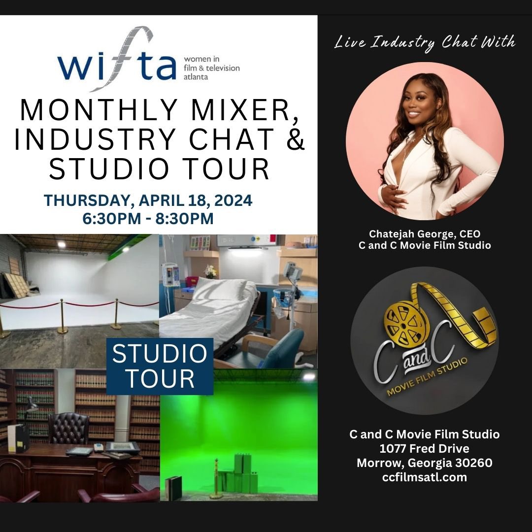 🗓️ THIS THURSDAY! Join Us for our April Monthly Mixer, Industry Chat, & Studio Tour happening on Thursday, April 18th at 6:30PM in the vibrant setting of C and C Movie Film Studio. 🎬 FREE Event, FREE Parking… Space is limited. Register ASAP at wifta.org/upcoming-events #WIFTA