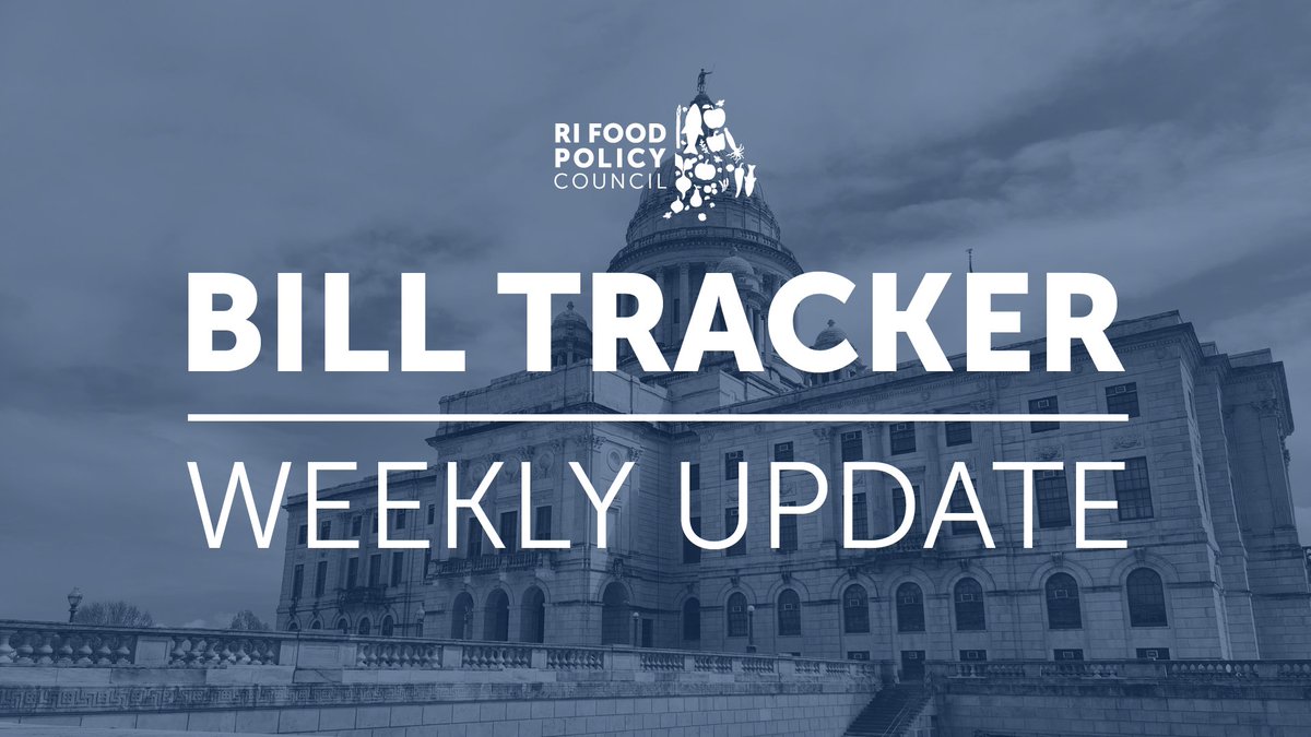 Legislators are on recess this week, but our tracker is now following 240+ bills! It's a good time to catch up on where we're at: rifoodcouncil.org/bill-tracker/

#goodfood #foodpolicy #rhodeisland