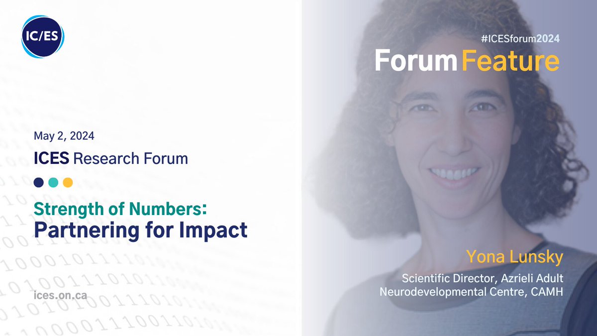 Meet the speakers that make the #ICESforum2024 not only possible, but an event not to miss! Our second #ForumFeature today focuses on Dr. Yona Lunsky (<a href="/yonalunsky/">Yona Lunsky</a>). Read about Dr. Lunsky’s panel &amp; be sure to save your spot &amp; register ices.on.ca/annual-forum/ <a href="/CAMH_AANC/">Azrieli Adult Neurodevelopmental Centre (CAMH)</a> <a href="/CAMHnews/">CAMH</a>