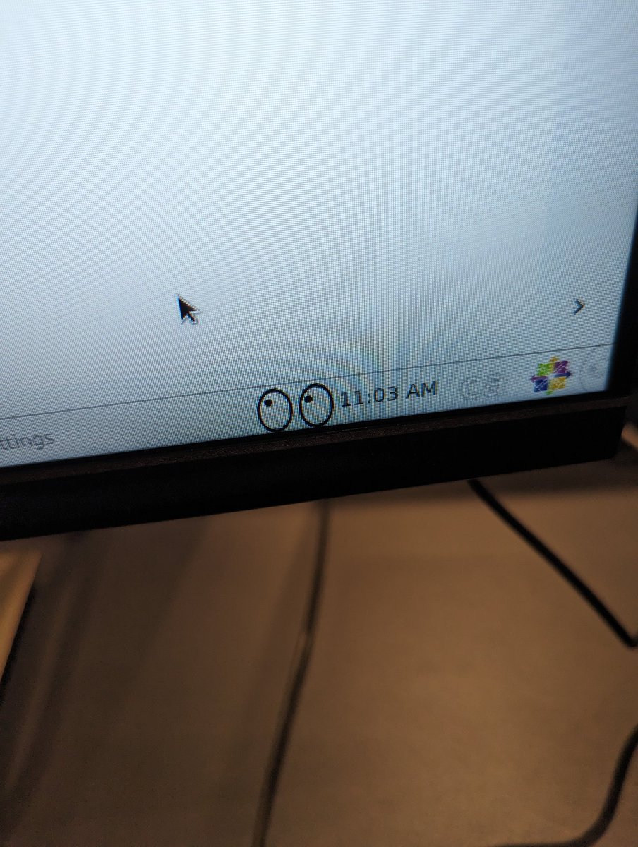 Oh no, the Linux distro we use at work has the googly eyes toolbar addon.
I feel like I'm a child again.