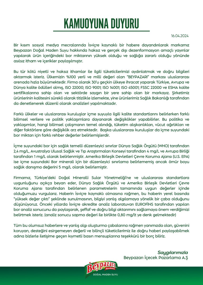 Beypazarı konuya detaylı bir şekilde açıklık getirmiş