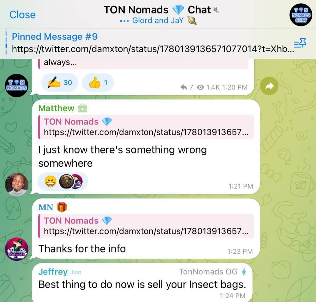 Insectsvip's tweet photo. See how damx and jeribond team fudding as we didnt listen them to pay more. So these so called ambassadors start fudding for legit tokens. All these so called ambassadors are in collaboration with ton raffle and doing scam fair launches and they push all scam fair launches for money. Be aware and be safe and never ever invest and listen to them and invest in any fair launches. 

Now let me share publicly your so called ambassadors how they make money, unfortunately damx he deleted his telegram chat. But his friend which he mentioned he deals on twitter and twitter messages cant be deleted.