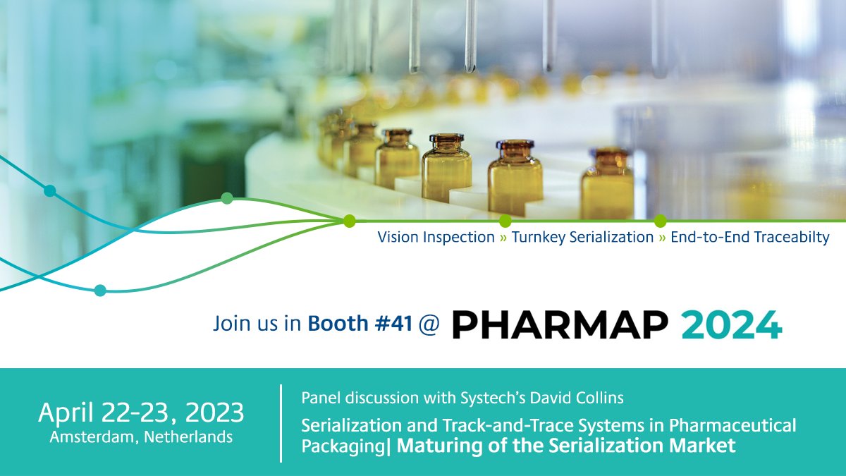 SystechOne's tweet image. Join us in Amsterdam for PHARMAP 2024 at booth #41.! Don&apos;t miss the insightful session on the future of track and trace with David Collins. 🚀 Set your calendars for April 22/23! 📅 Register here: pharmap-congress.com 

#supplychain #systechone #networking #trackandtrace